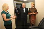 Head of Victims Services Irene Sherry shows President Mary McAleese Around Bridge of Hope's McSweeney Clinic
